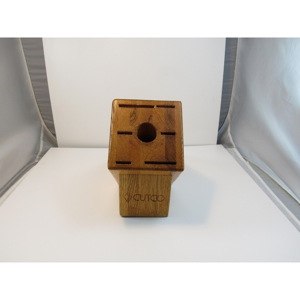 Cutco Wooden Knife Block Stand Organizer Holder Kitchen Countertop